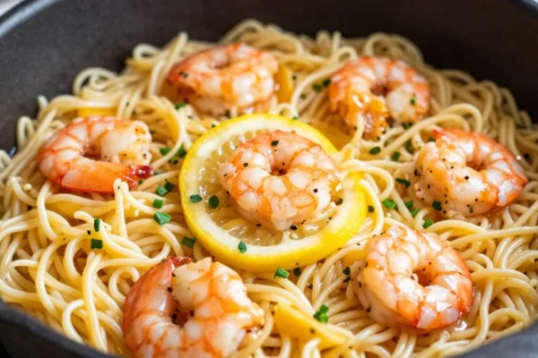 Shrimp Orzo in Lemon Garlic Sauce (One-Pan Dinner)