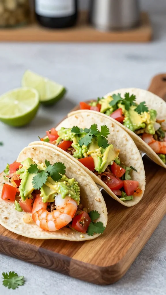 Zesty Shrimp Tacos with Avocado Crema