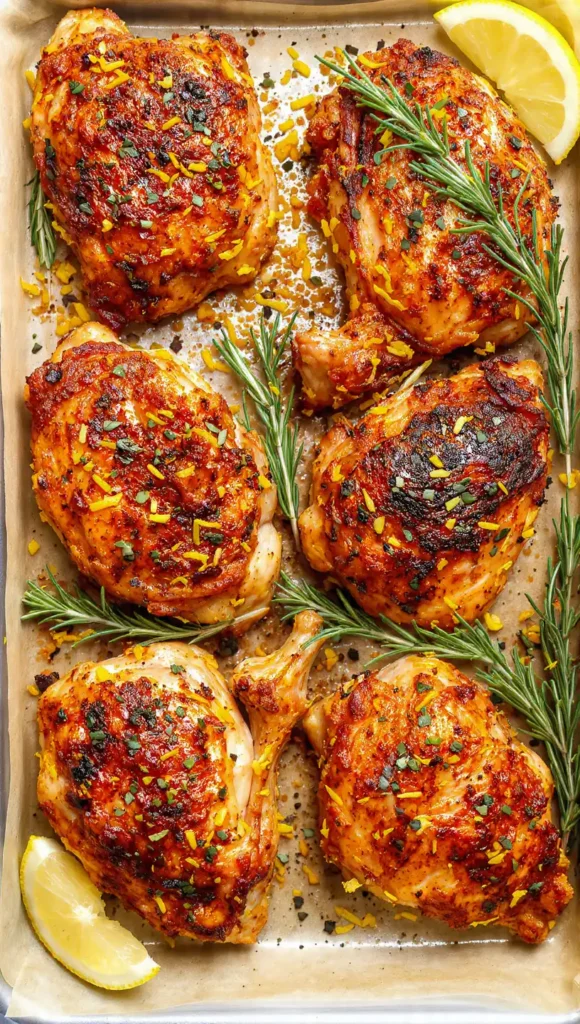 12. Spring Herb Roasted Chicken Thighs (Crispy Skin Goals)