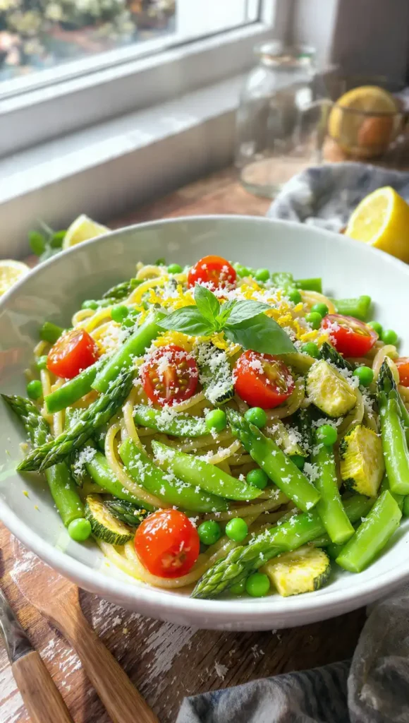 15. Simple Spring Pasta Primavera (Vegetable Paradise)
