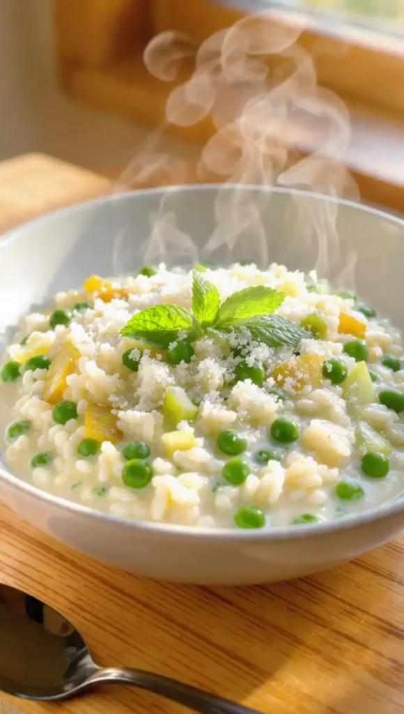 7. Creamy Spring Risotto with Peas and Leeks (Fancy but Doable)