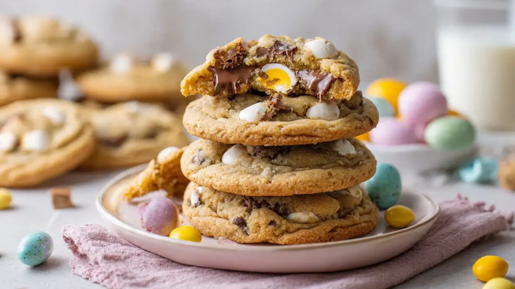 Chocolate Chip Cadbury Egg Cookies