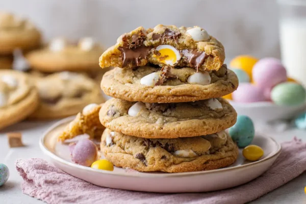 Chocolate Chip Cadbury Egg Cookies (Soft & Chewy Easter Cookies)