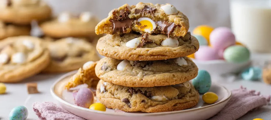 Chocolate Chip Cadbury Egg Cookies (Soft & Chewy Easter Cookies)