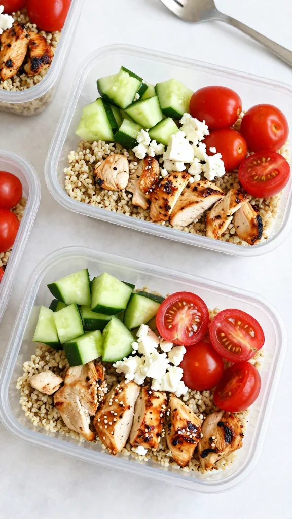 Greek Chicken Quinoa Bowls