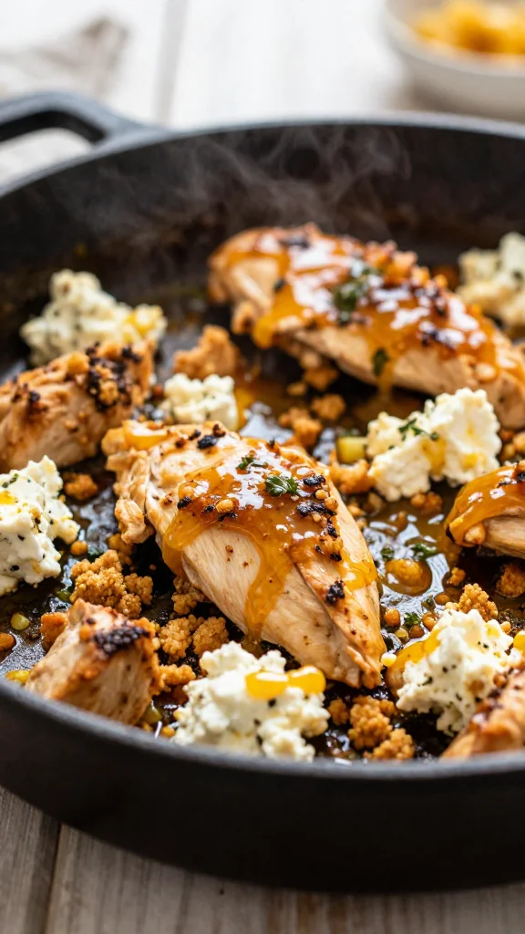 Hot Honey Feta Chicken Skillet (Sweet, Spicy & Ready in 30 Minutes)