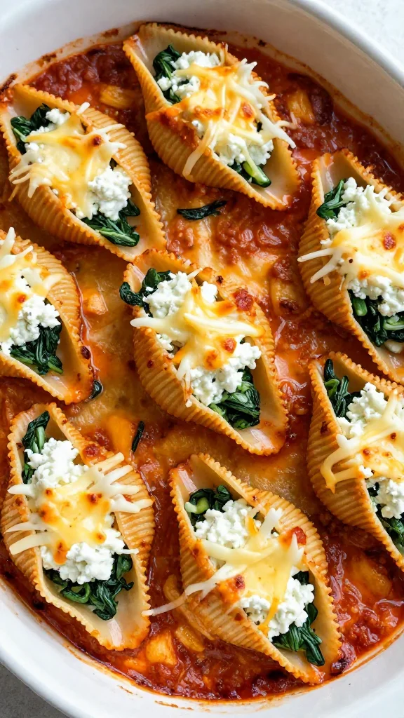 Make-Ahead Spinach and Ricotta Stuffed Shells