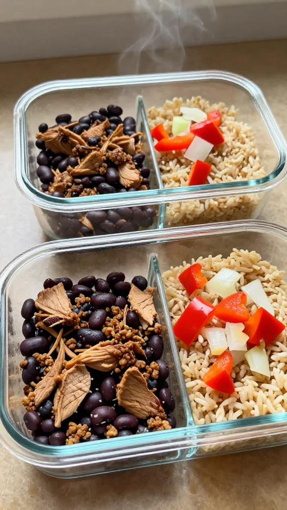 Make-Ahead Turkey and Black Bean Burrito Bowls