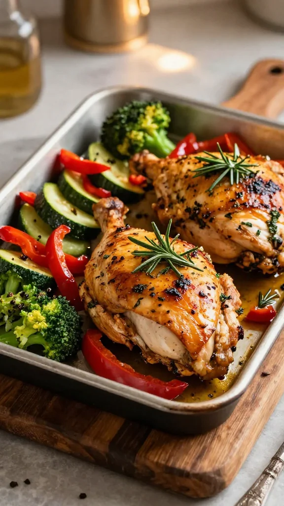 Sheet Pan Lemon Herb Chicken with Roasted Vegetables