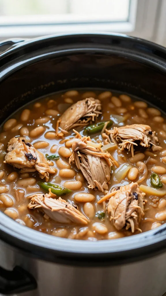 Slow Cooker Chicken and White Bean Chili