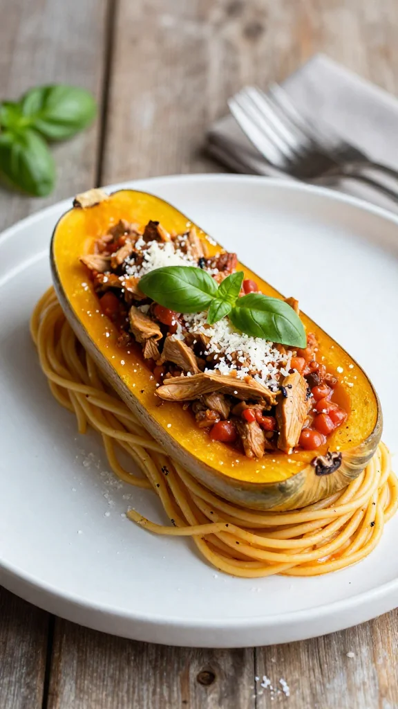 Spaghetti Squash with Turkey Bolognese