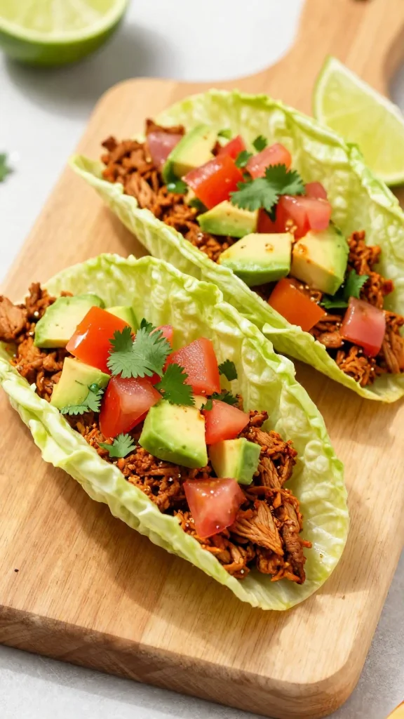 Spicy Turkey Taco Lettuce Wraps
