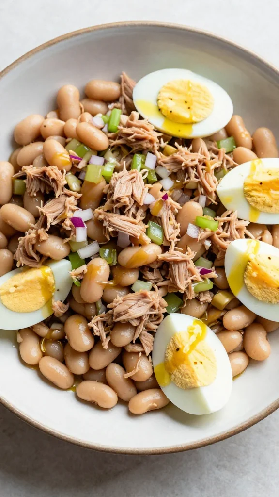 Tuna and White Bean Salad with Hard-Boiled Eggs