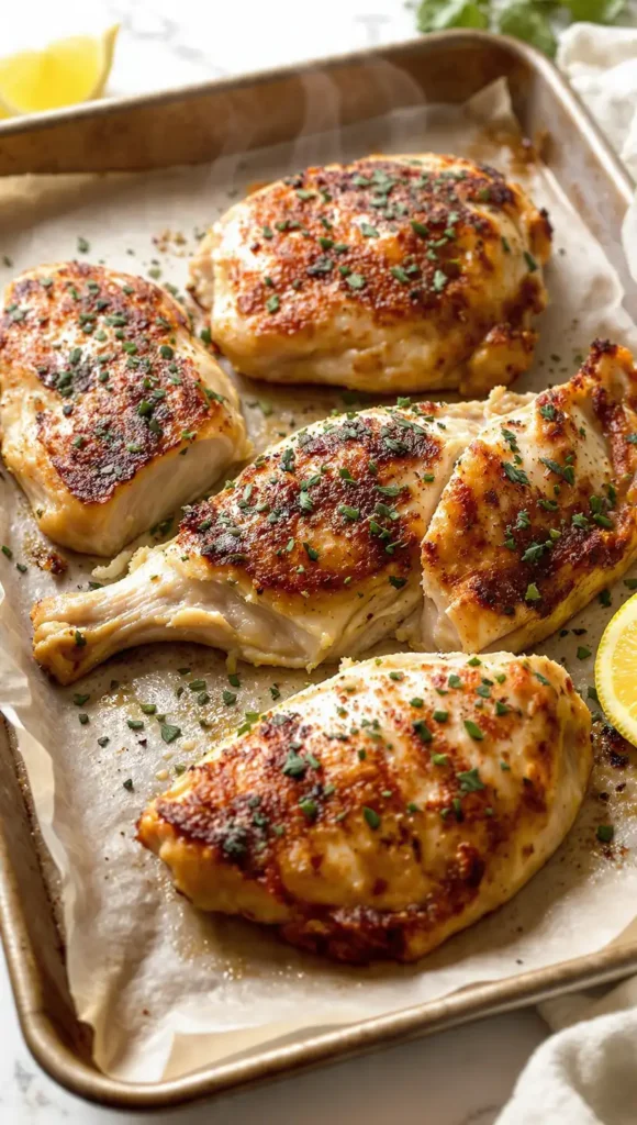 1. Baked Lemon Herb Chicken Breasts (The One I Make Weekly)