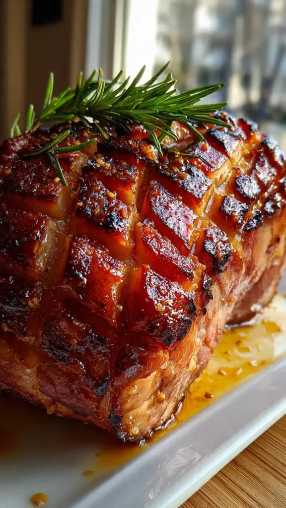 1. Honey Mustard Glazed Ham (The People-Pleaser)
