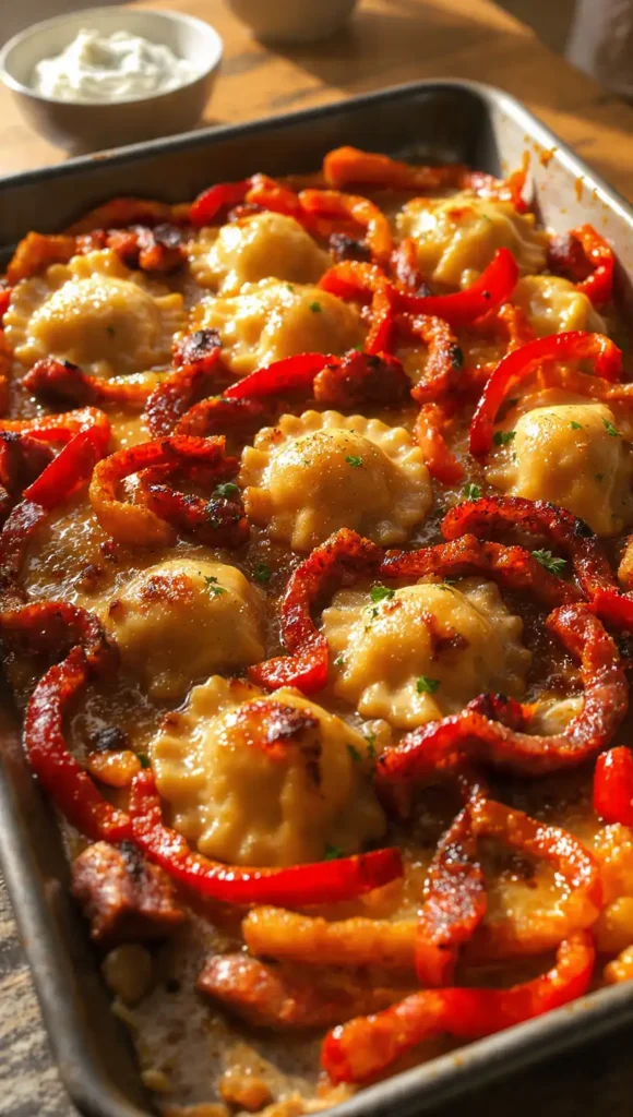 10. Sheet Pan Dinners with Sausage — Kielbasa, Pierogies, and Peppers