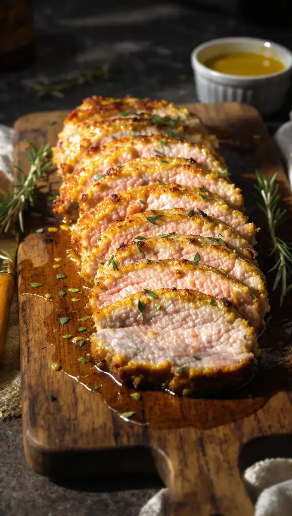 10. Pan-Seared Pork Tenderloin with Dijon and Herbs
