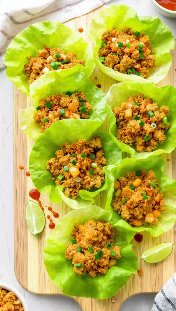 12. Chili Lime Chicken Lettuce Wraps — Low-Carb High-Protein Easy Dinner Meals
