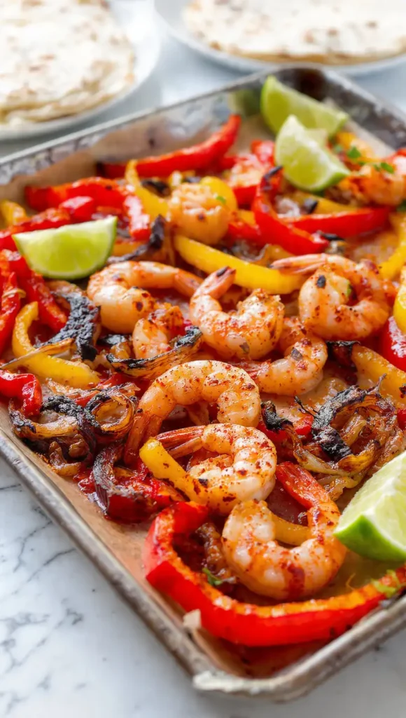 12. Sheet Pan Shrimp Fajitas — Sheet Pan Dinners Easy Edition