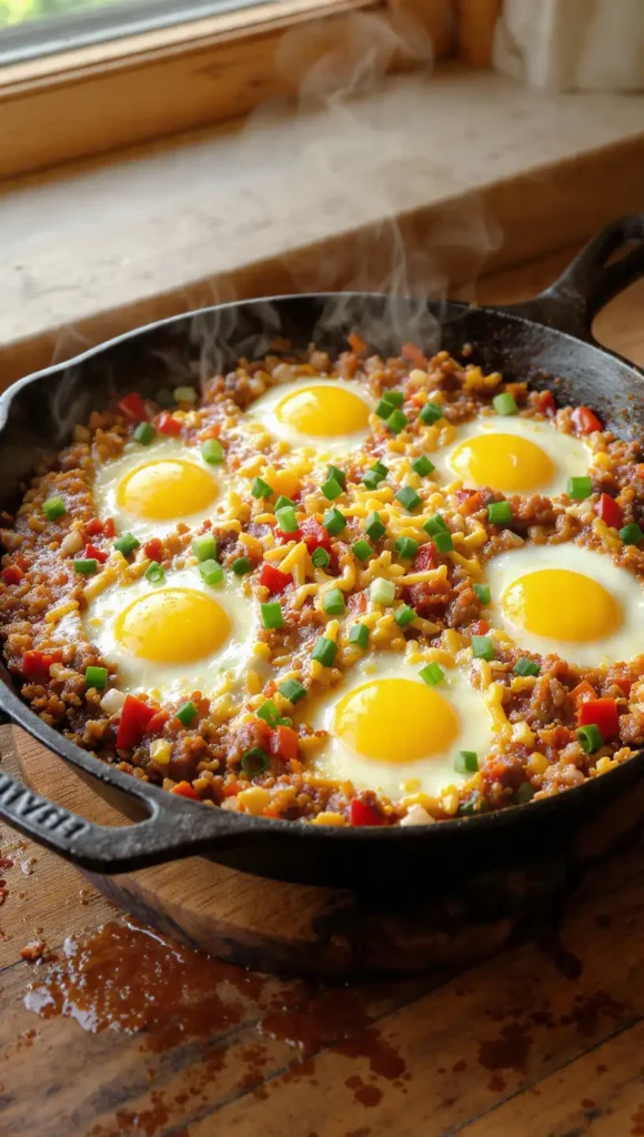 14. Skillet Eggs with Chorizo and Peppers — High-Protein Dinner Meals for When You Need Something Fast