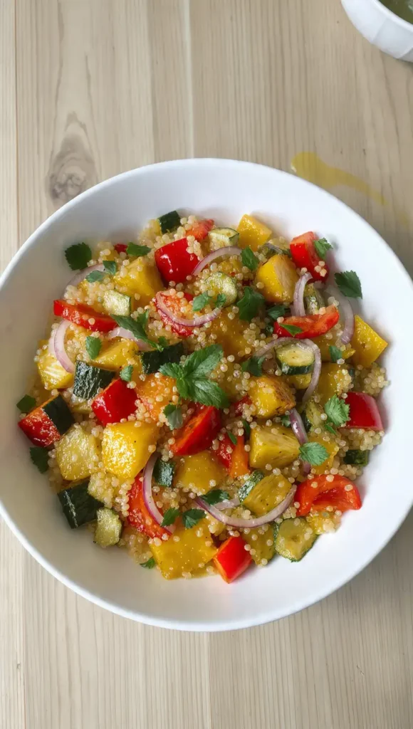 15. Easter Dinner Recipes Healthy: Spring Vegetable Quinoa Salad