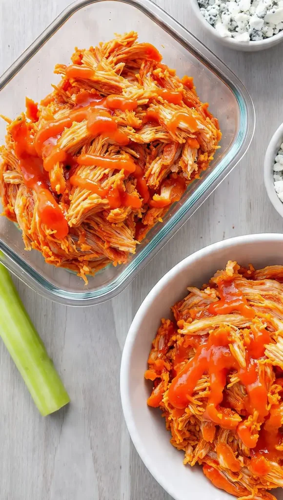 17. Healthy Chicken Recipes Crockpot: Buffalo Chicken for Meal Prep