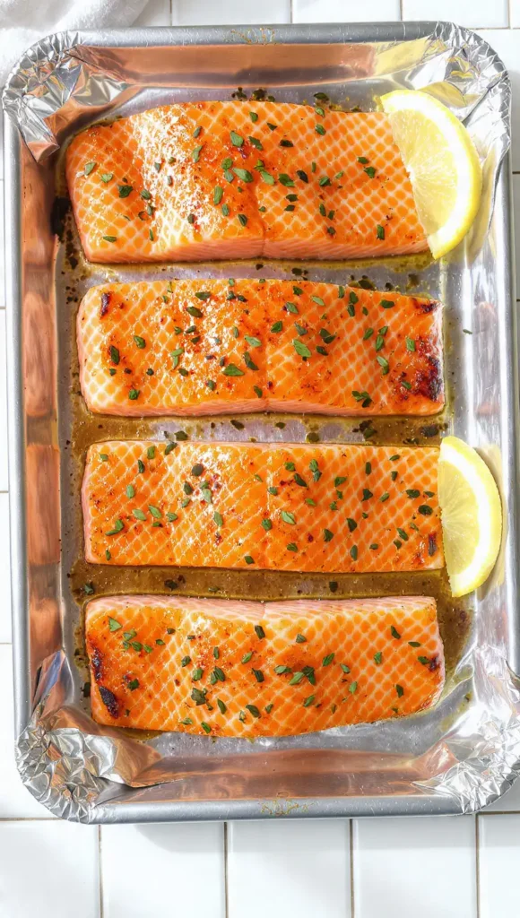 2. Baked Lemon Herb Salmon — Easy High-Protein Dinner Meals for Busy Nights