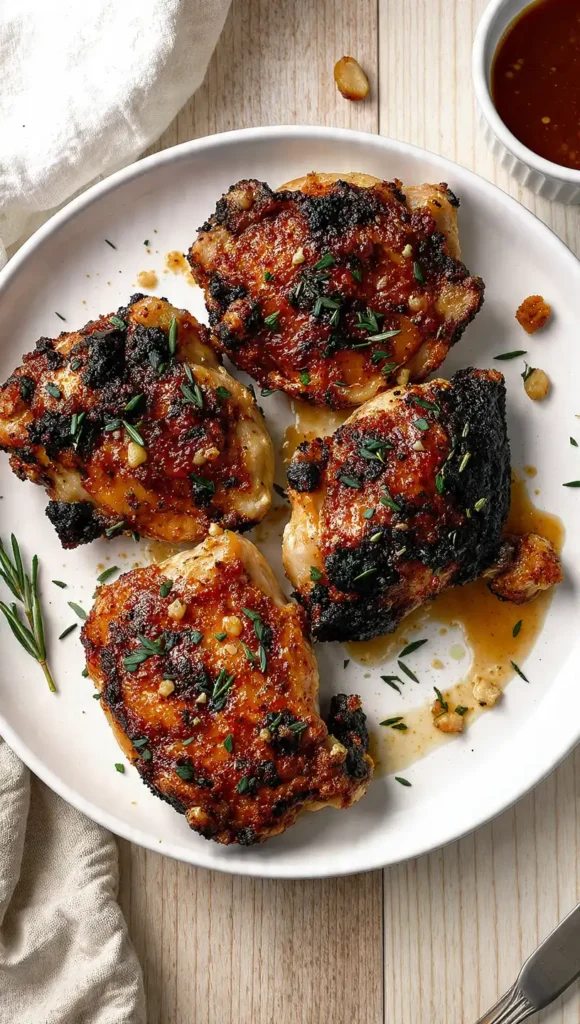 2. Easy Healthy Chicken Recipes: Garlic Butter Air Fryer Thighs