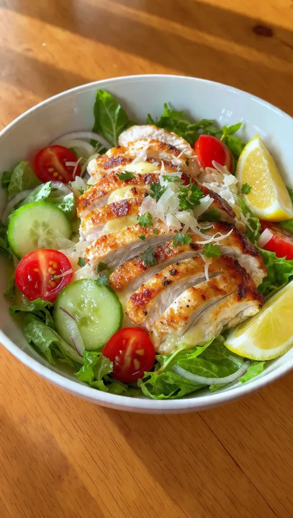 2. Lemon Herb Chicken Spring Salad — One of My Favorite Spring Salad Recipes with Chicken