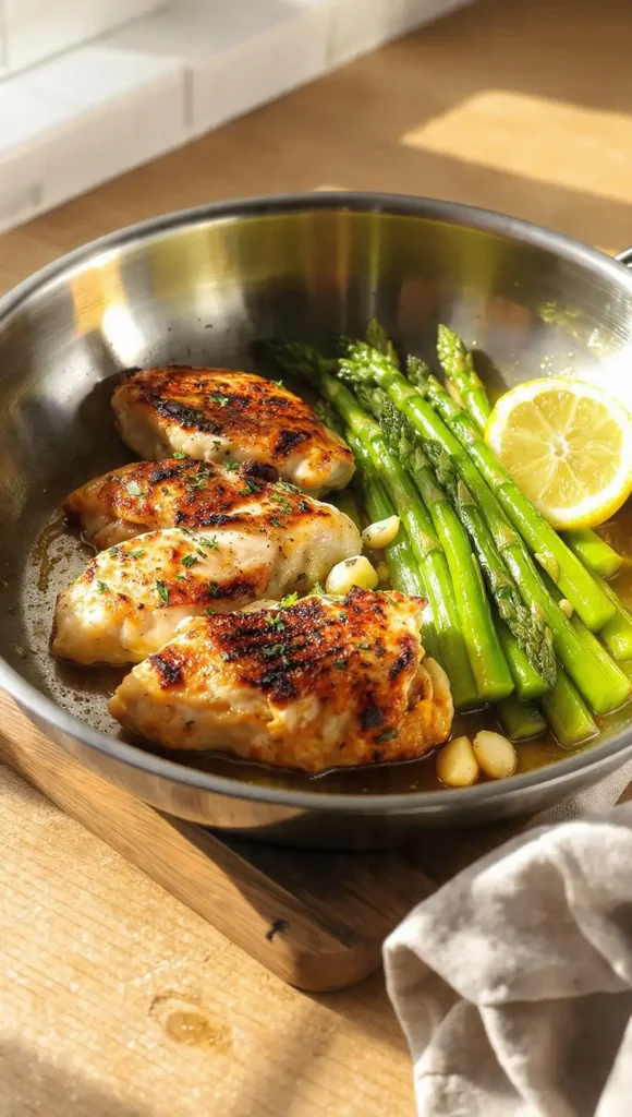 20. Healthy Chicken Recipes for Dinner: One-Pan Chicken and Asparagus