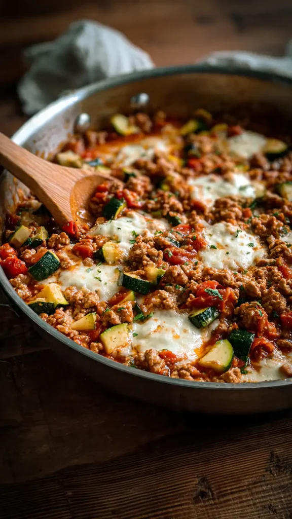 3. One-Pan Ground Turkey and Zucchini Skillet — High-Protein Dinner Meals for Family Nights