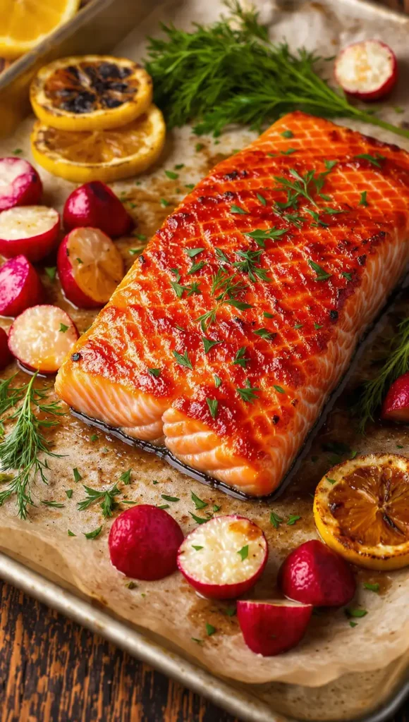 3. Sheet Pan Salmon with Roasted Radishes and Dill (The One That Shocked Me)