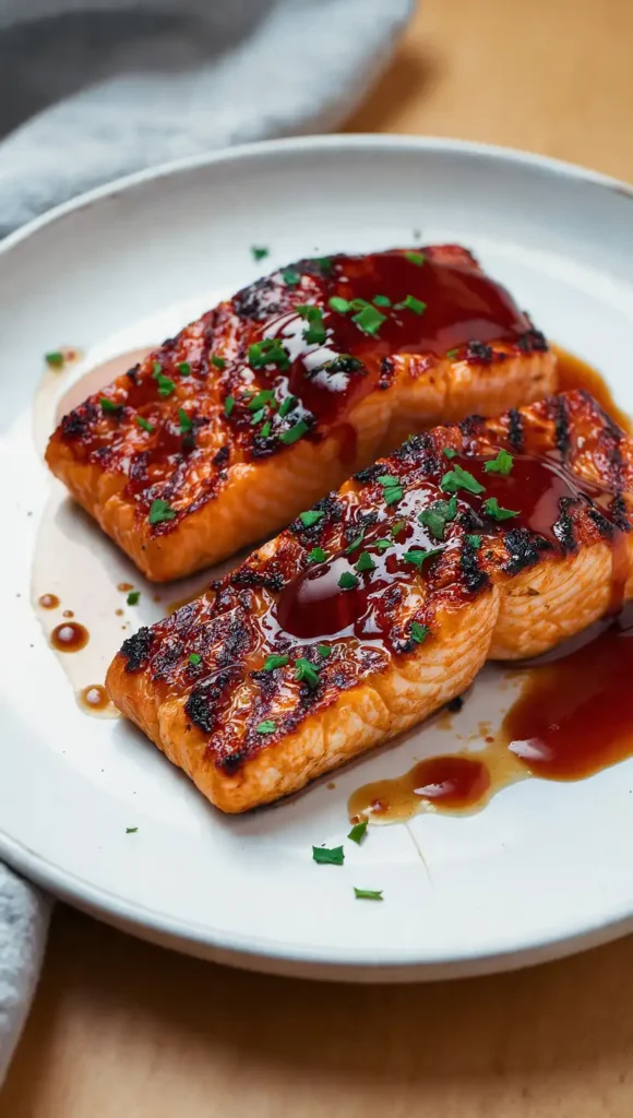 4. Maple Bourbon Glazed Salmon (The Wildcard)