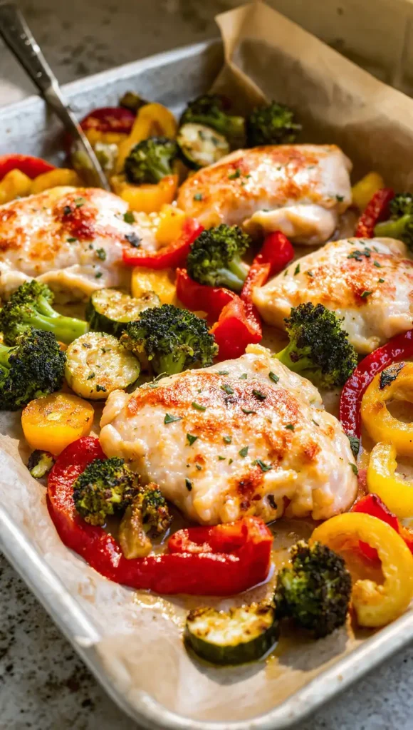 5. Healthy Chicken Recipes Easy: Sheet Pan Chicken and Vegetables