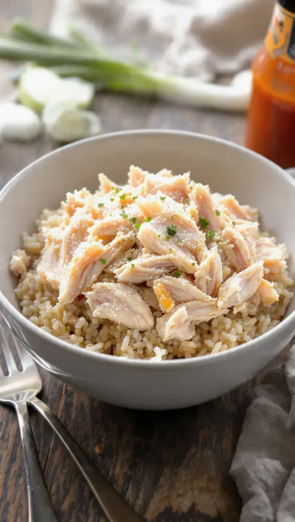 6. Instant Pot Chicken and Brown Rice Bowl