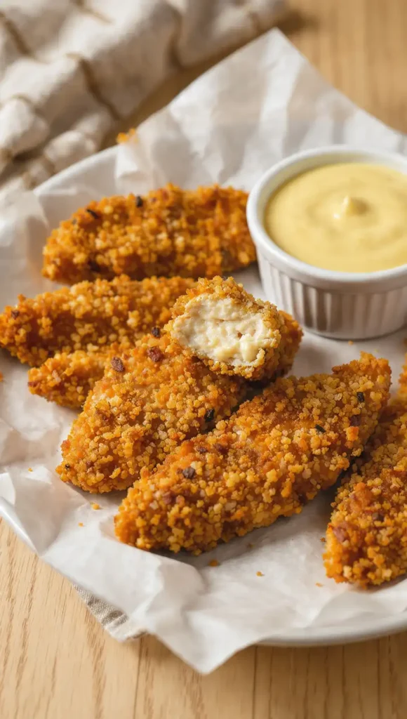 8. Healthy Air Fryer Chicken Tenders with Honey Mustard