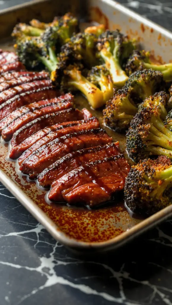 8. Sheet Pan Beef Dinner — Brown Sugar Balsamic Beef and Broccoli