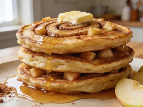Apple Cinnamon Pancakes (188 calories, 5g protein)