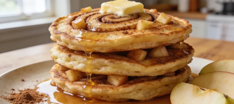 Apple Cinnamon Pancakes (188 calories, 5g protein)