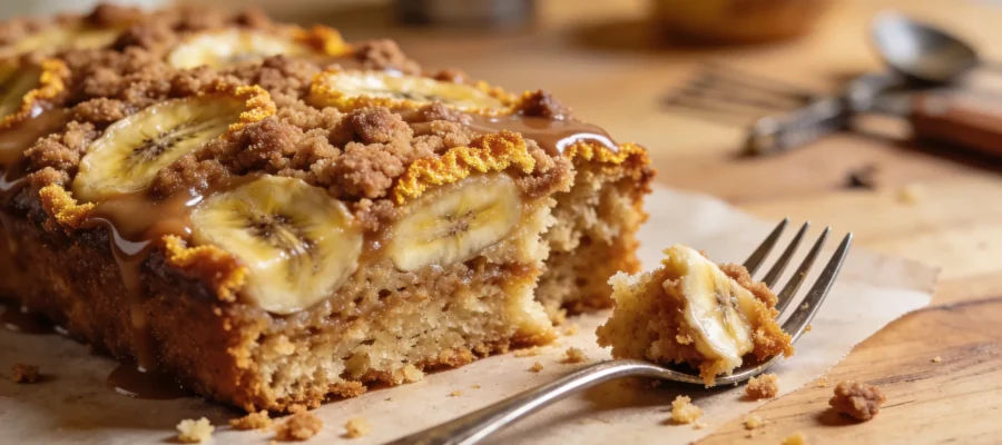 Banana Coffee Cake with Brown Sugar Crumb Topping
