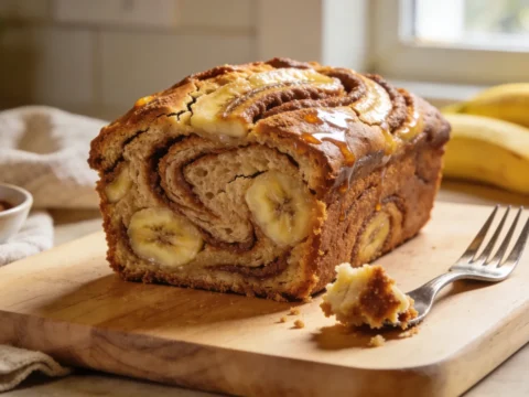 Cinnamon Swirl Banana Bread – Soft, Moist & Easy