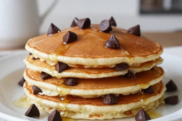 Easy Chocolate Chip Pancakes Recipe – Soft, Fluffy & Loaded with Chocolate