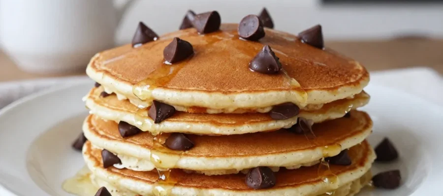 Easy Chocolate Chip Pancakes Recipe – Soft, Fluffy & Loaded with Chocolate