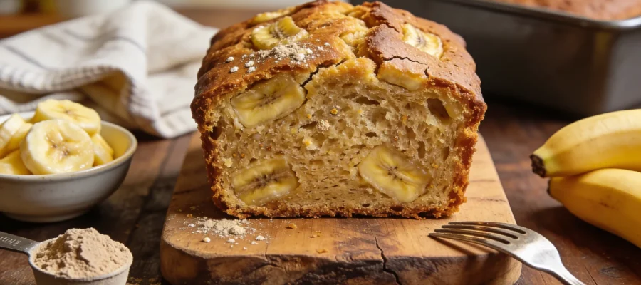 High Protein Banana Bread – 10g Per Slice, Moist & Filling