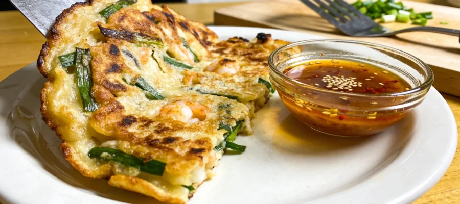Korean Pancakes Recipe (Crispy Pajeon with Authentic Dipping Sauce)