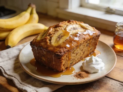 Maple Banana Bread with Sweet Maple Glaze