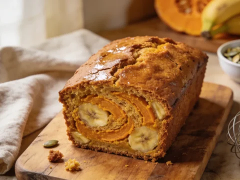 Moist Pumpkin Banana Bread (Easy One-Bowl Recipe)