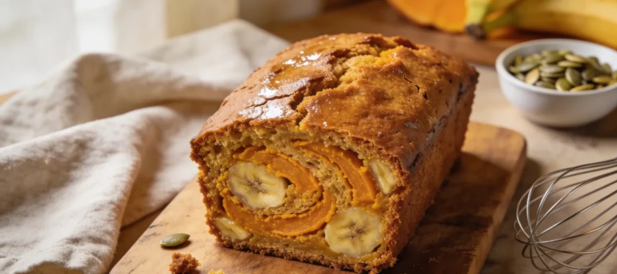 Moist Pumpkin Banana Bread (Easy One-Bowl Recipe)