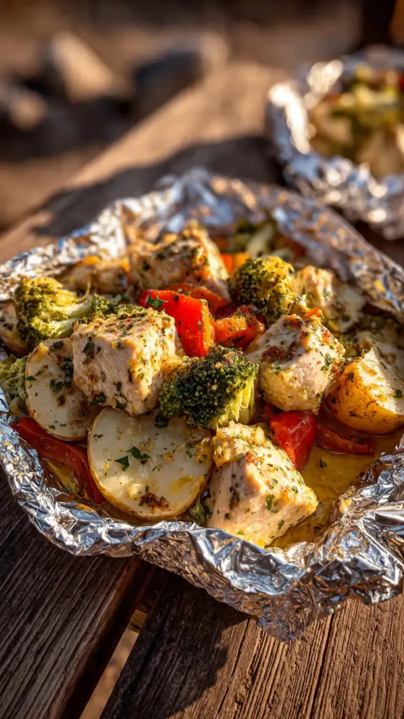 Classic Foil Packet Chicken and Veggies