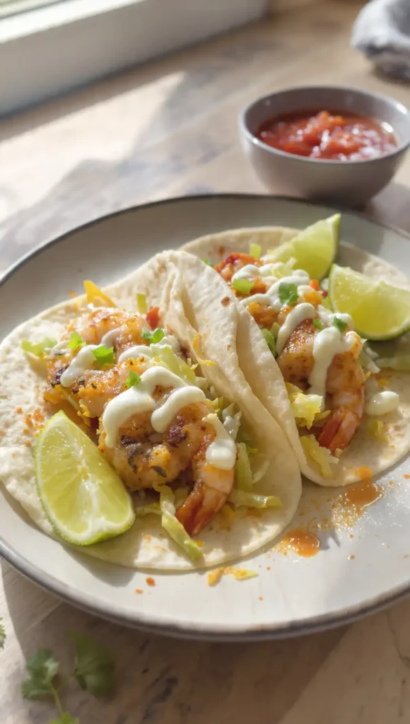 Garlic Butter Shrimp Tacos